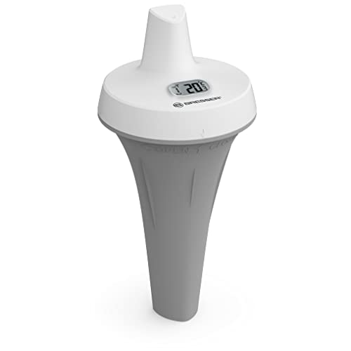 Thermomètre de piscine Bresser pour mesurer la température de l'eau en blanc, idéal pour stations météorologiques ou usa