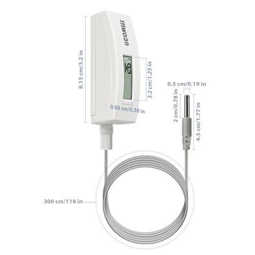 Thermomètre pour piscine ECOWITT, capteur de température numérique étanche,WN34 
Capteur de température de l'eau ECOWITT