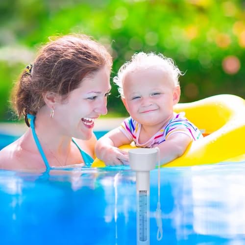 Thermomètre pour Piscine Flottant 0-50°C | Indicateur de Température pour Piscine, Étang, Spa et Aquarium