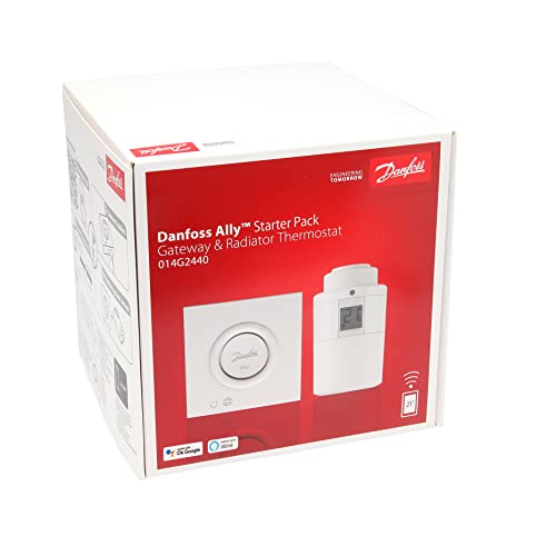 Danfoss 014G2440 Thermostat connecté pour poêles Ally Blanc 1|6x1|3x1|2cm