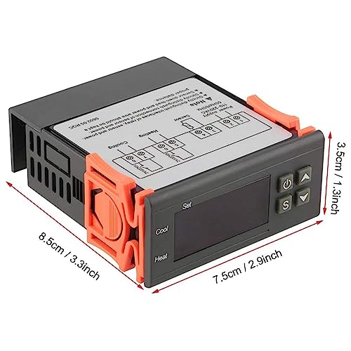 ARCELI Contrôleur de température numérique pour Chauffage et Refroidissement 110V-220V Fahrenheit/Centigrade avec capteu