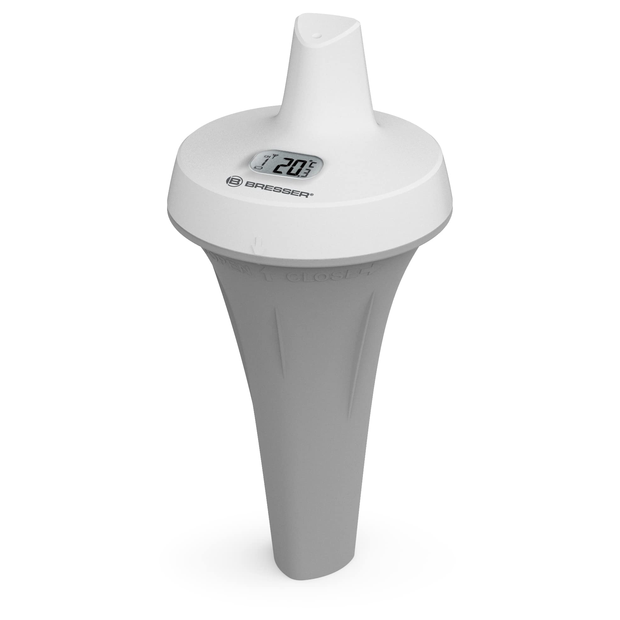 Thermomètre de piscine Bresser pour mesurer la température de l'eau en blanc, idéal pour stations météorologiques ou usa