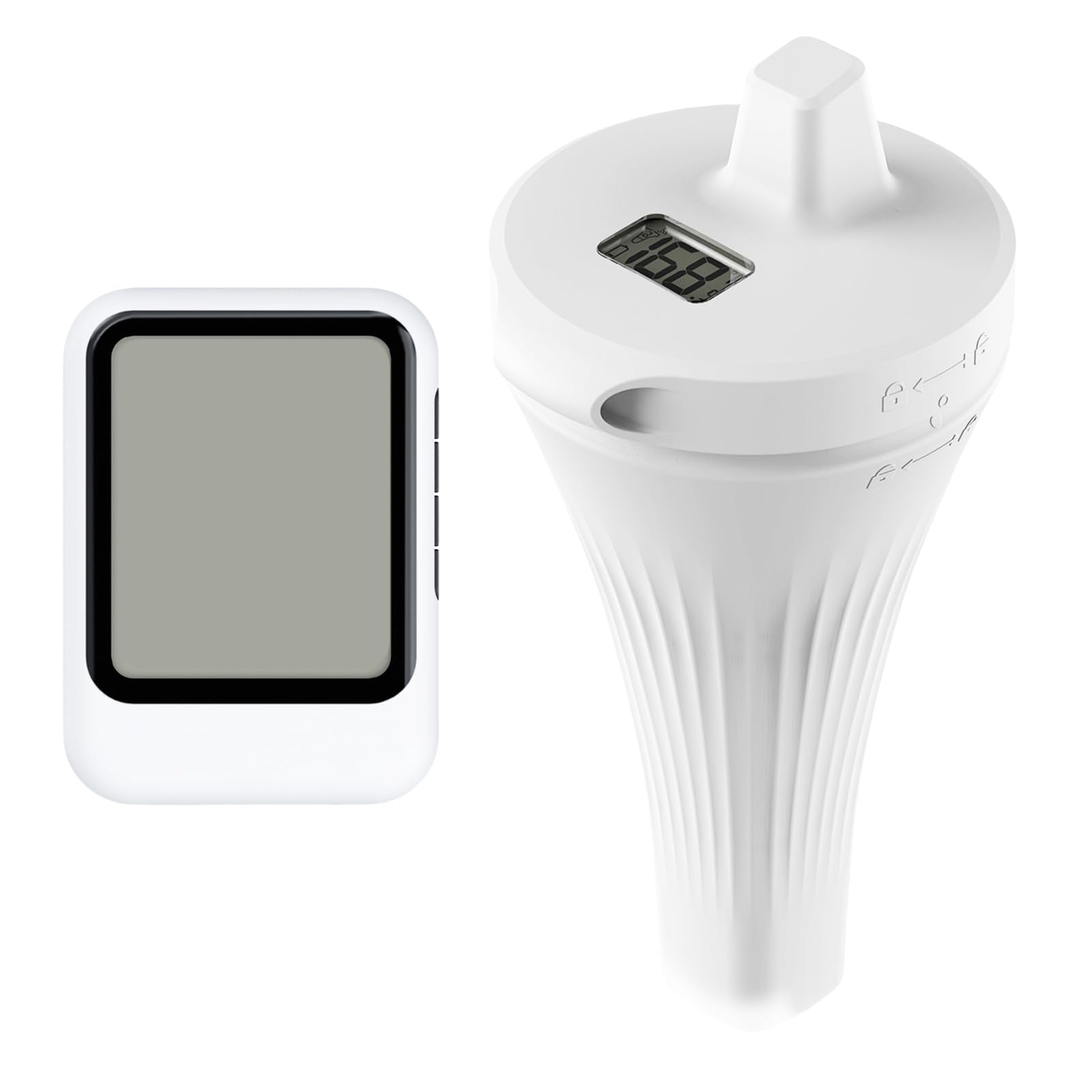 Thermomètre de piscine GOEDCH IP67 sans fil : moniteur de température et d'humidité WiFi, thermomètre de piscine numériq
